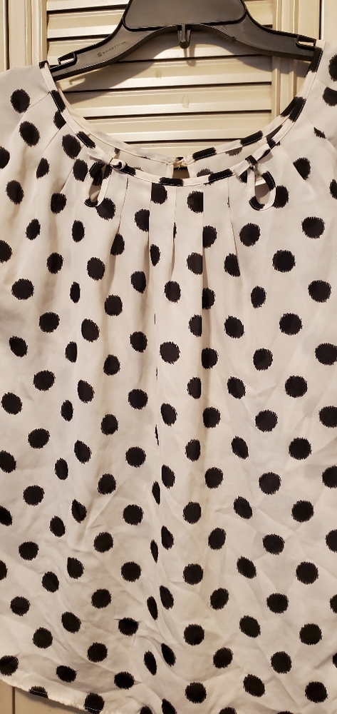 Blouse black and cream